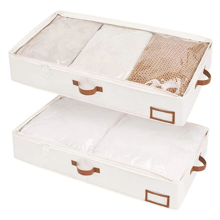 Under-Bed Blanket Organizer with Clear Window – 1 to 4 Pack