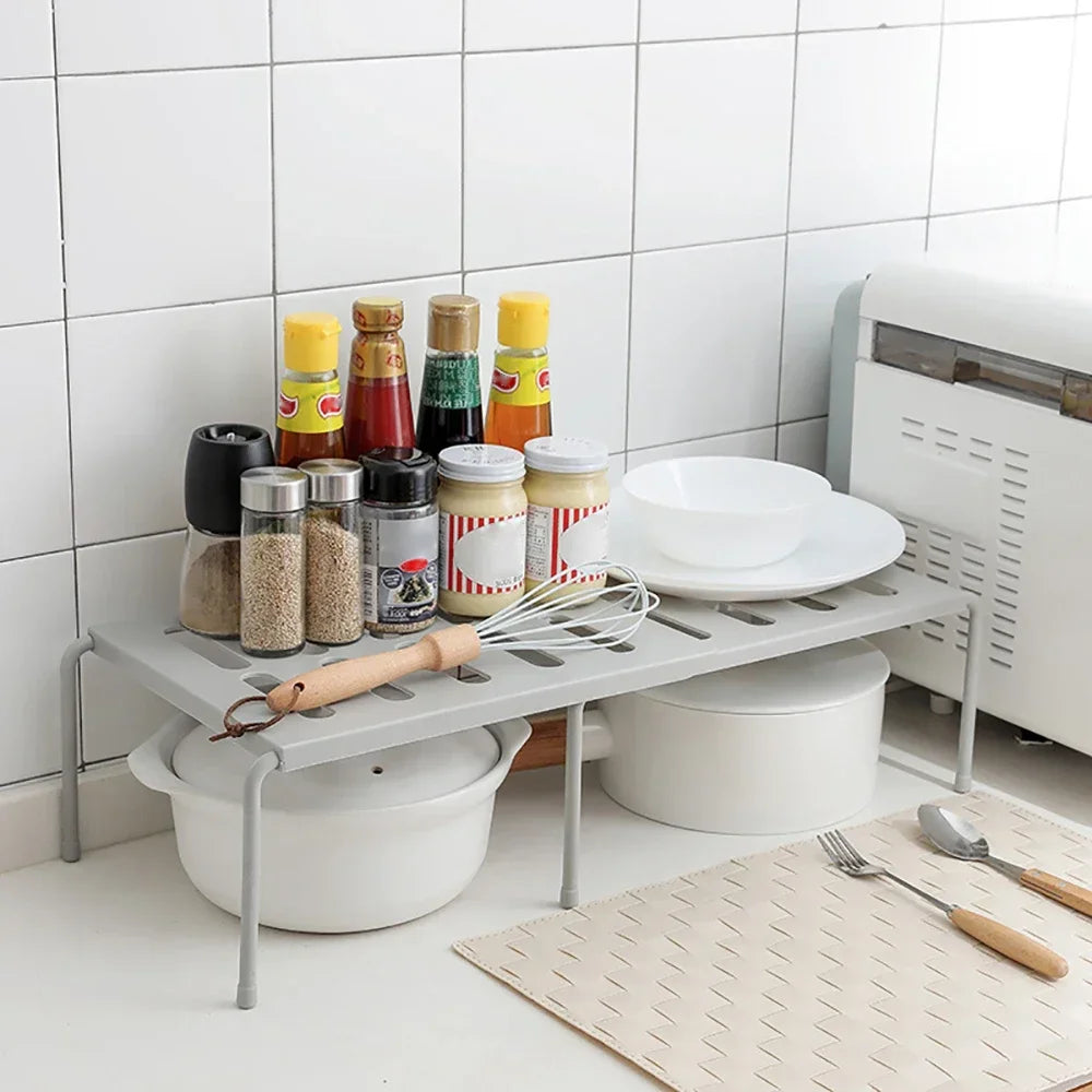Expandable Freestanding Kitchen Shelf Organizer