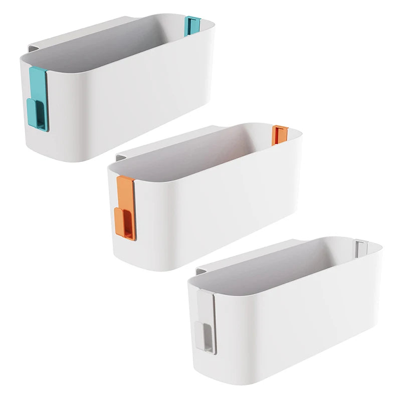 Hanging Plastic Bedside Caddy with Removable Hook