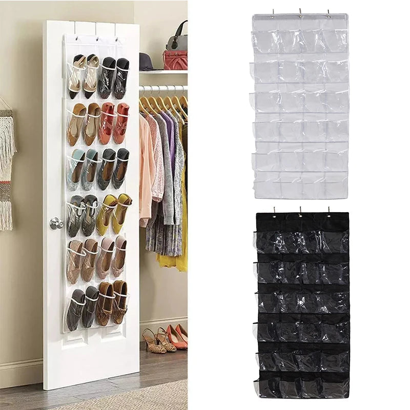 24-Grid Over-Door Shoe Organizer