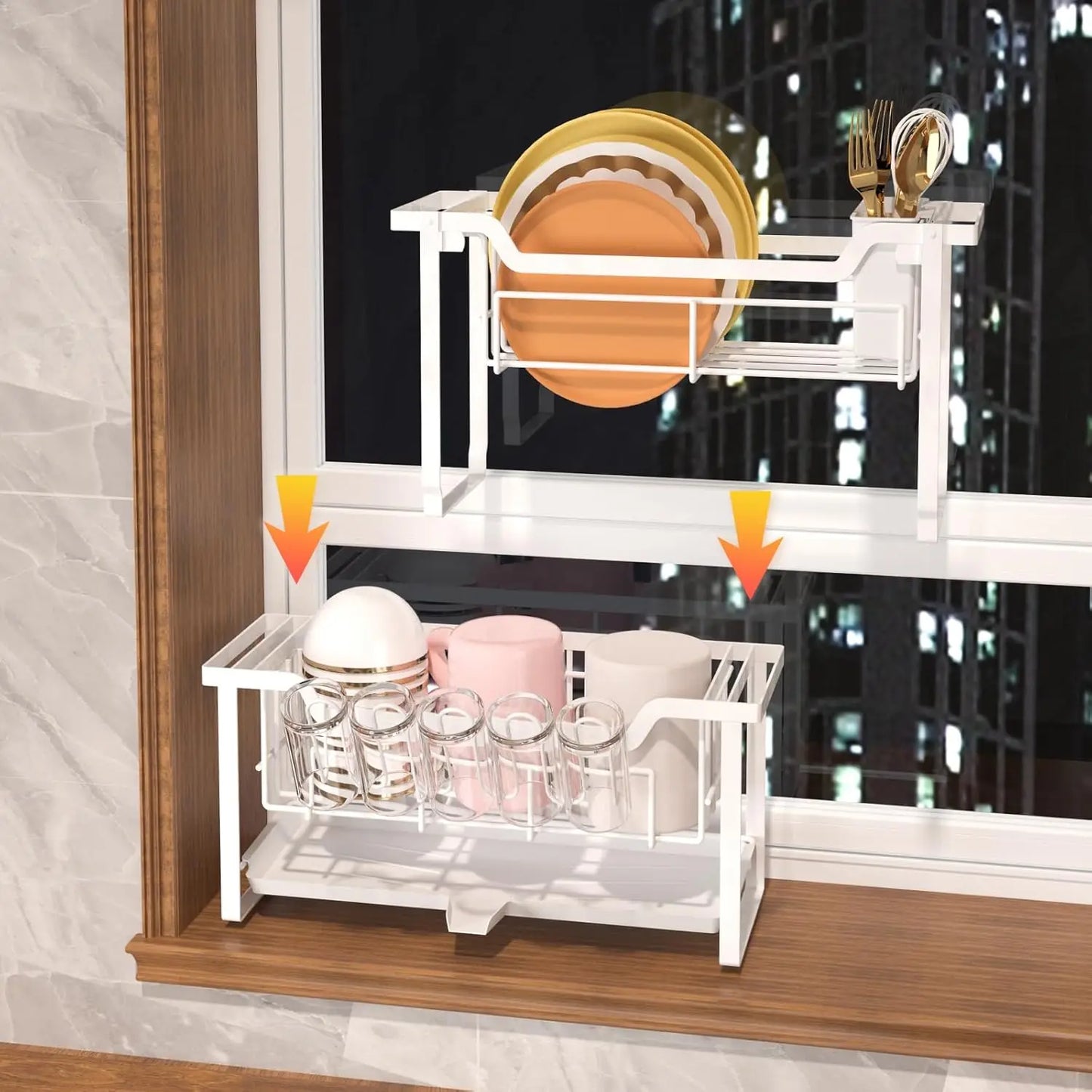 Countertop Dish Drying Rack, No Assembly