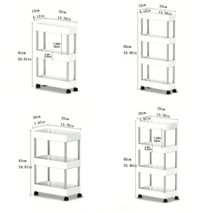 3/4-Tier Slim Rolling Storage Cart — product image 6 of 9
