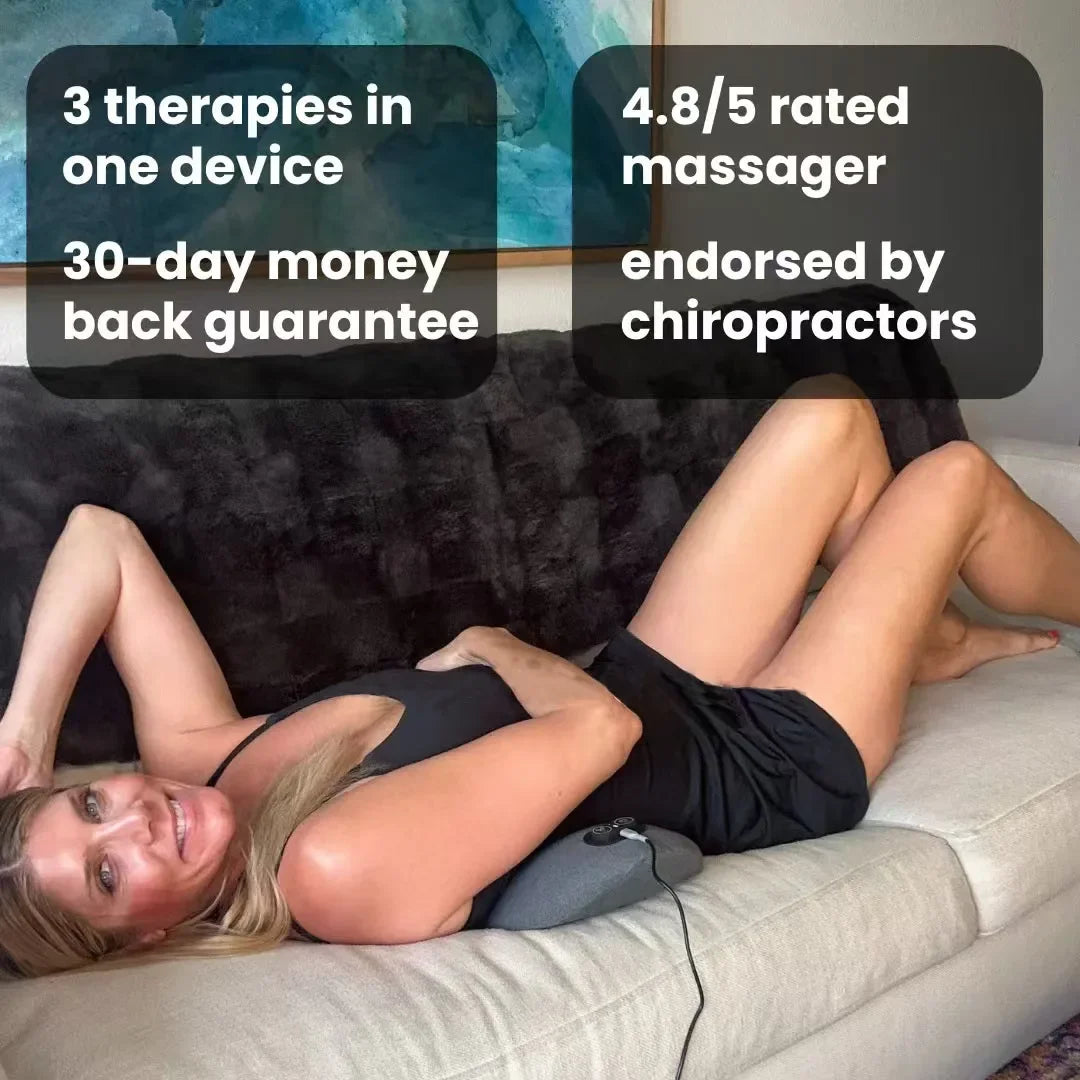 Shiatsu 3-in-1 Back Massager 2-Pack – Neck & Lumbar Set