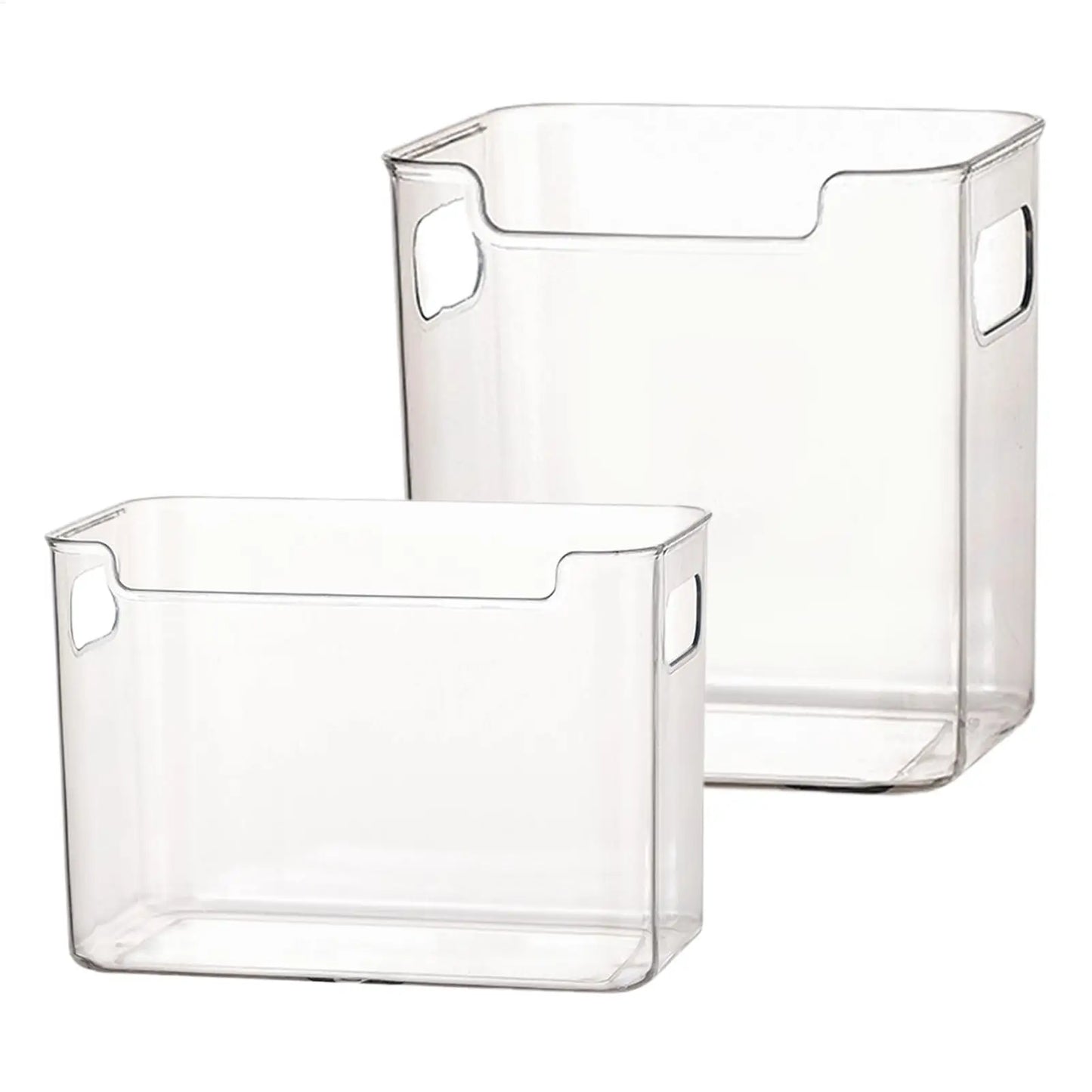 Clear Refrigerator Storage Bins with Handles