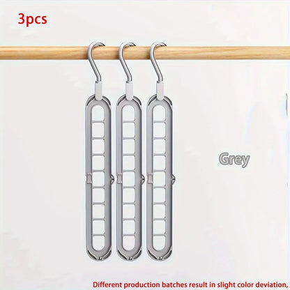 3-Piece 9-Hole Foldable Space-Saving Hangers — product image 8 of 11