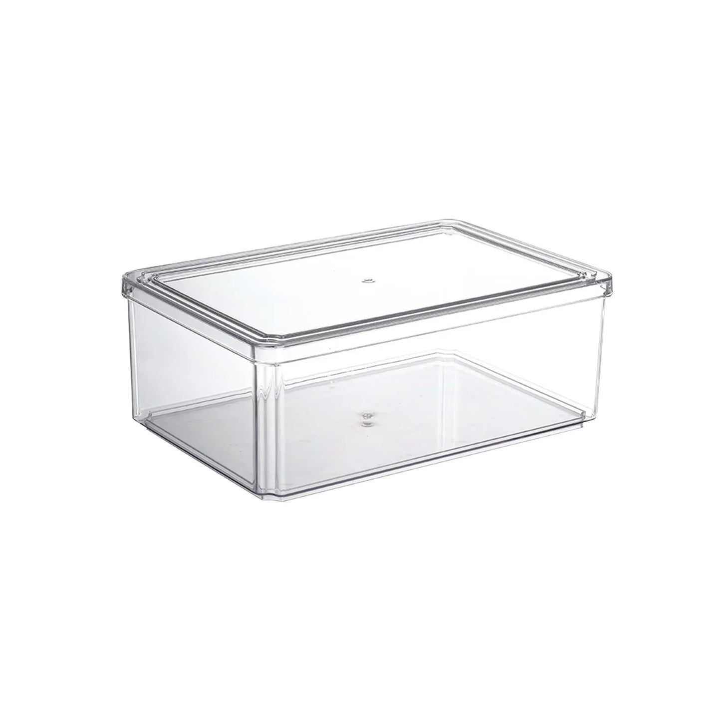 Stackable Clear Refrigerator Storage Bin with Handle