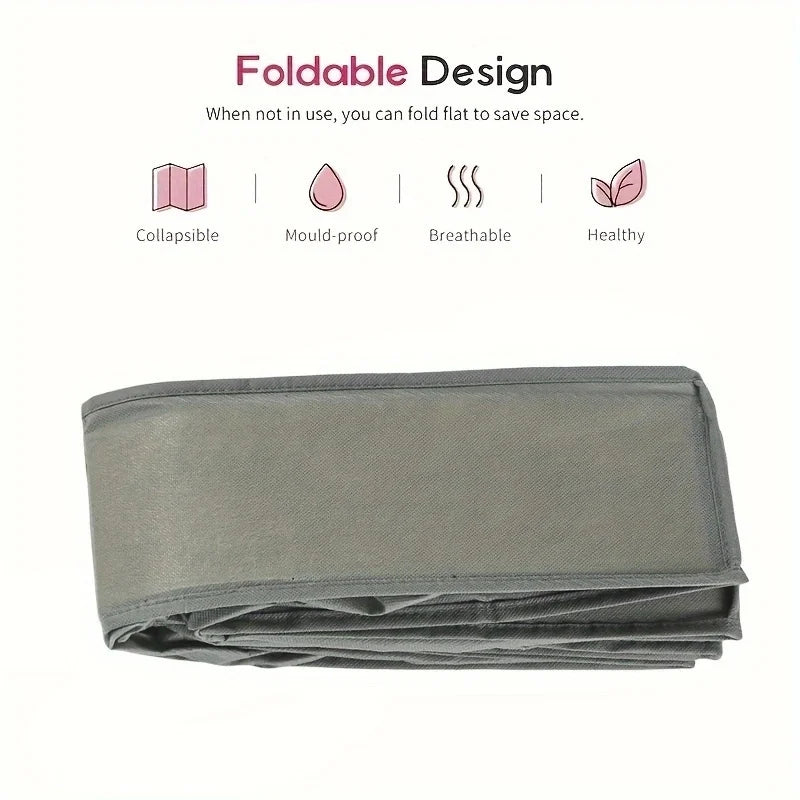 12-Compartment Foldable Under-Bed Shoe Organizer