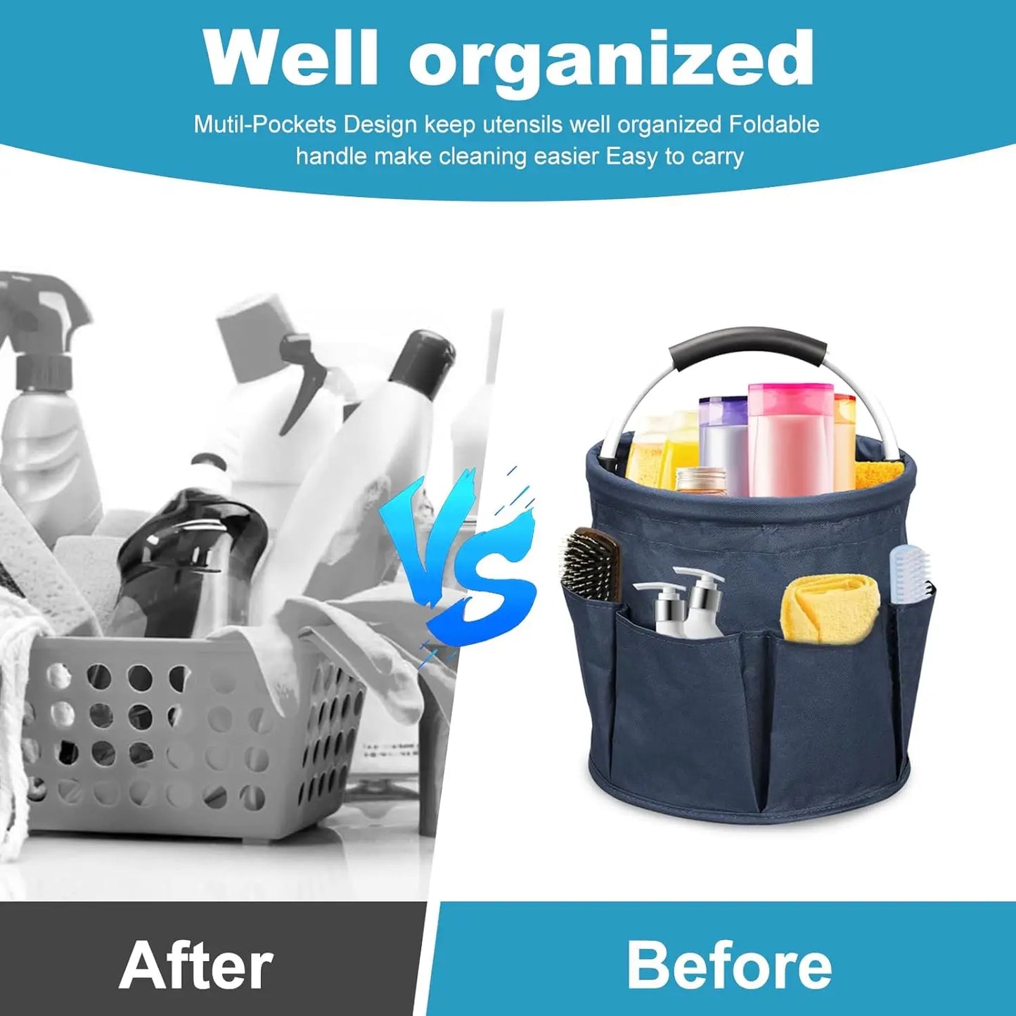17 L Foldable Portable Cleaning Caddy