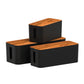 Wood-Grain Cable Management Box for Power Strips