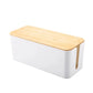 Wood-Grain Cable Management Box for Power Strips