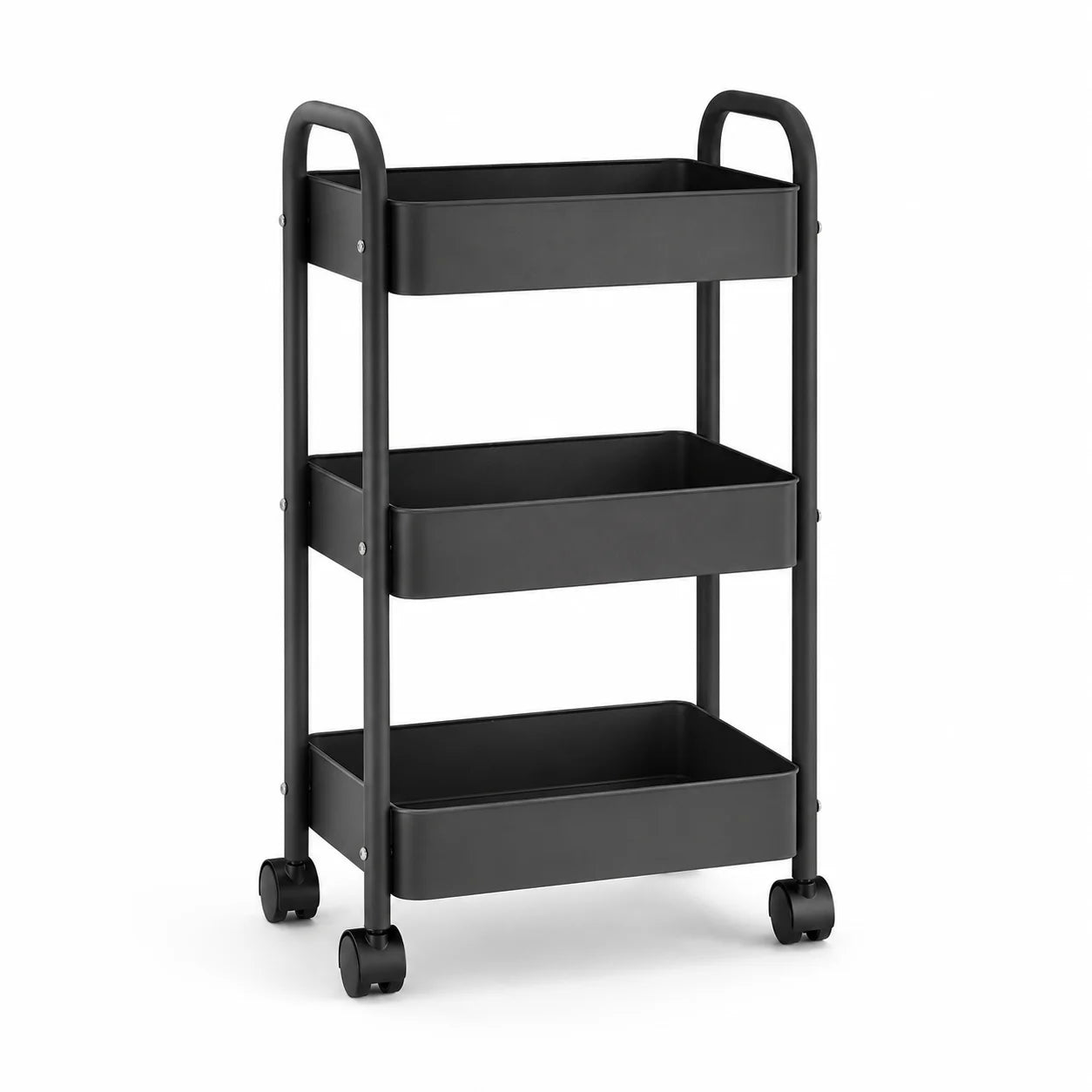 3-Tier Slim Metal Rolling Utility Cart