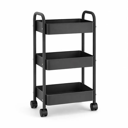 3-Tier Slim Metal Rolling Utility Cart