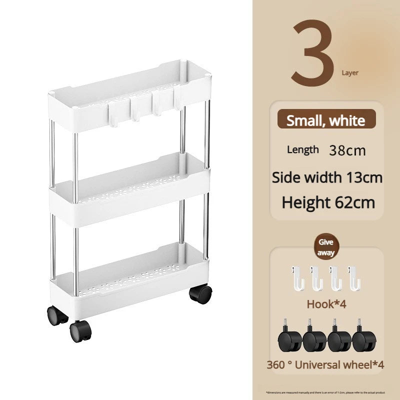 4-Tier Slim Rolling Storage Cart