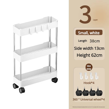 4-Tier Slim Rolling Storage Cart