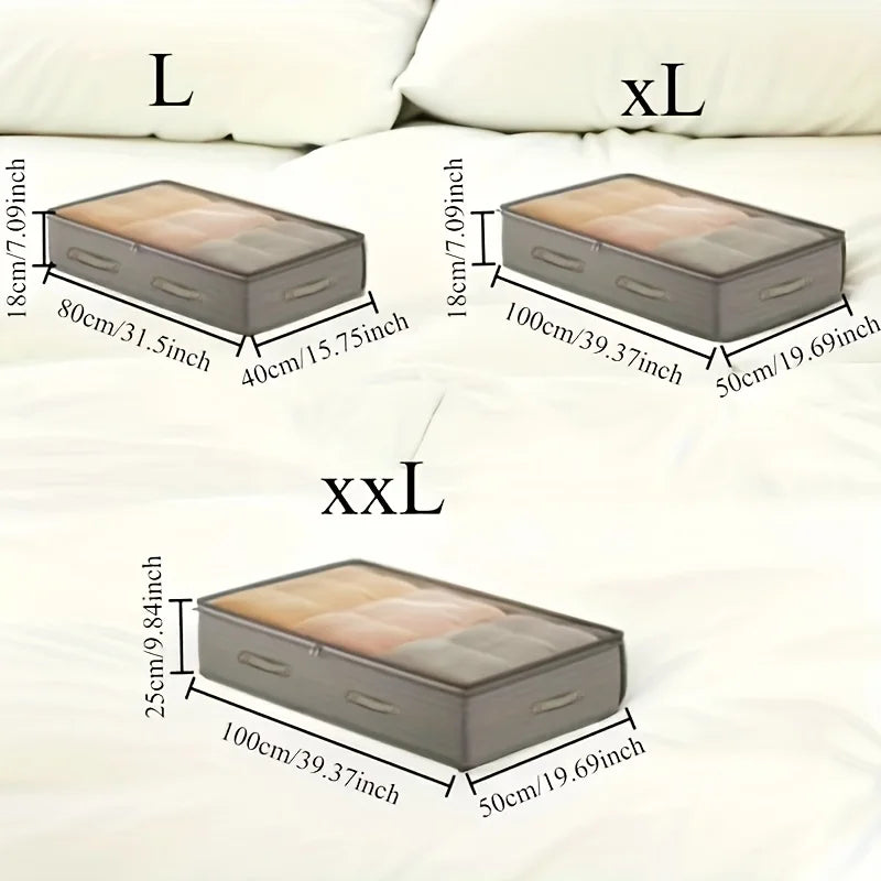 Foldable Under-Bed Blanket Storage Bag