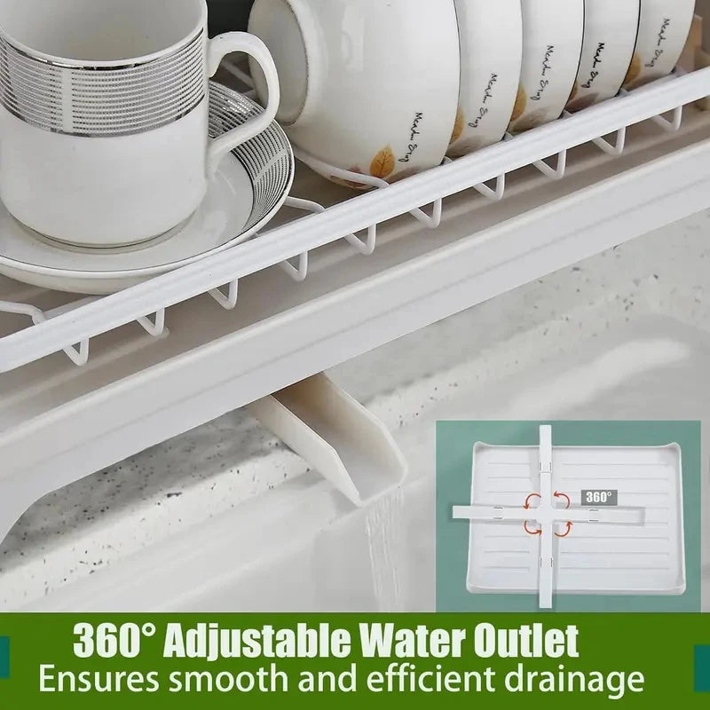 2-Tier Dish Drying Rack with Drainboard
