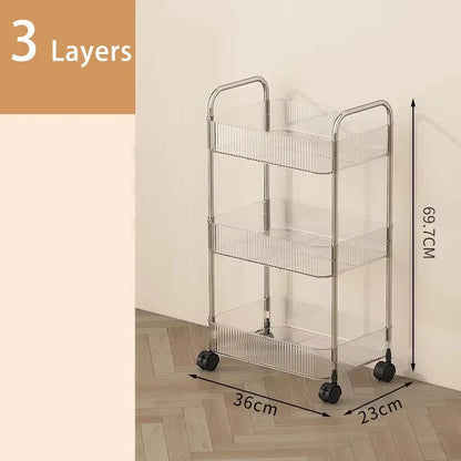 2/3/4-Tier Mobile Rolling Storage Cart