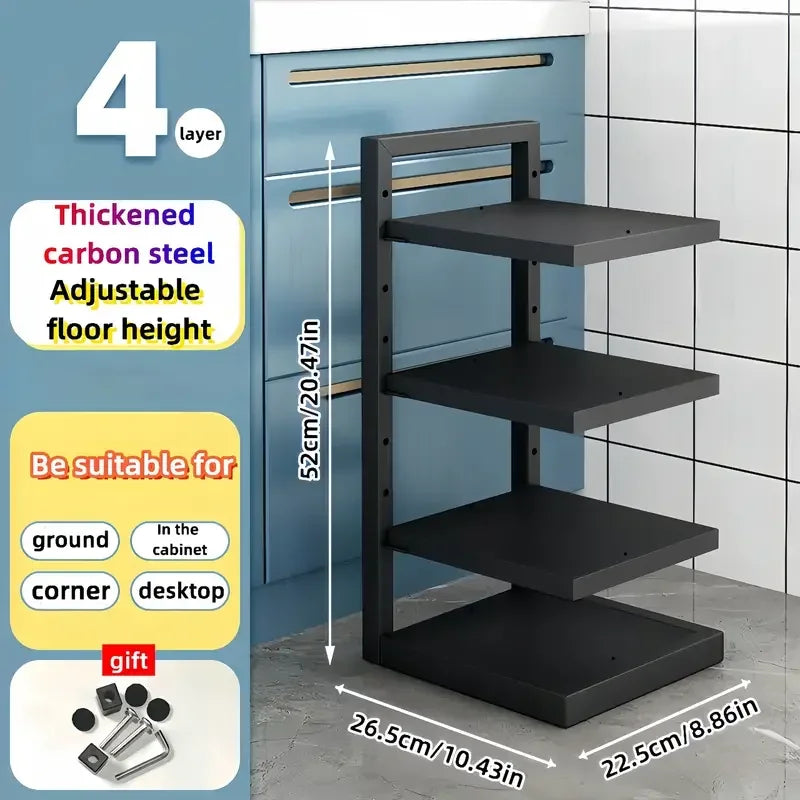 Adjustable Pot & Pan Organizer – 2 to 5 Tiers