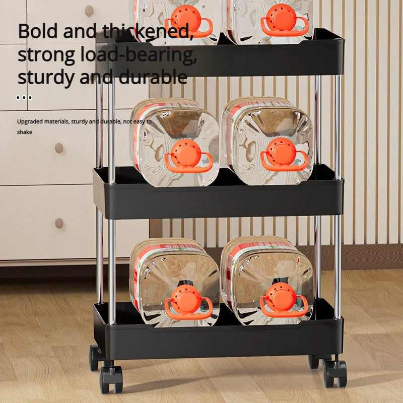 4-Tier Slim Rolling Storage Cart