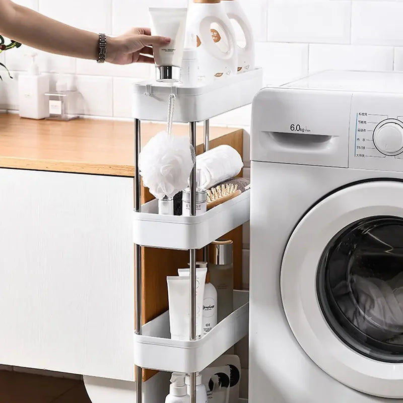 3/4-Tier Slim Rolling Storage Cart