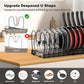 Expandable Pot, Pan & Lid Organizer with 10 Dividers