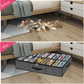 12-Pair Under-Bed Shoe Organizer with Reinforced Handles