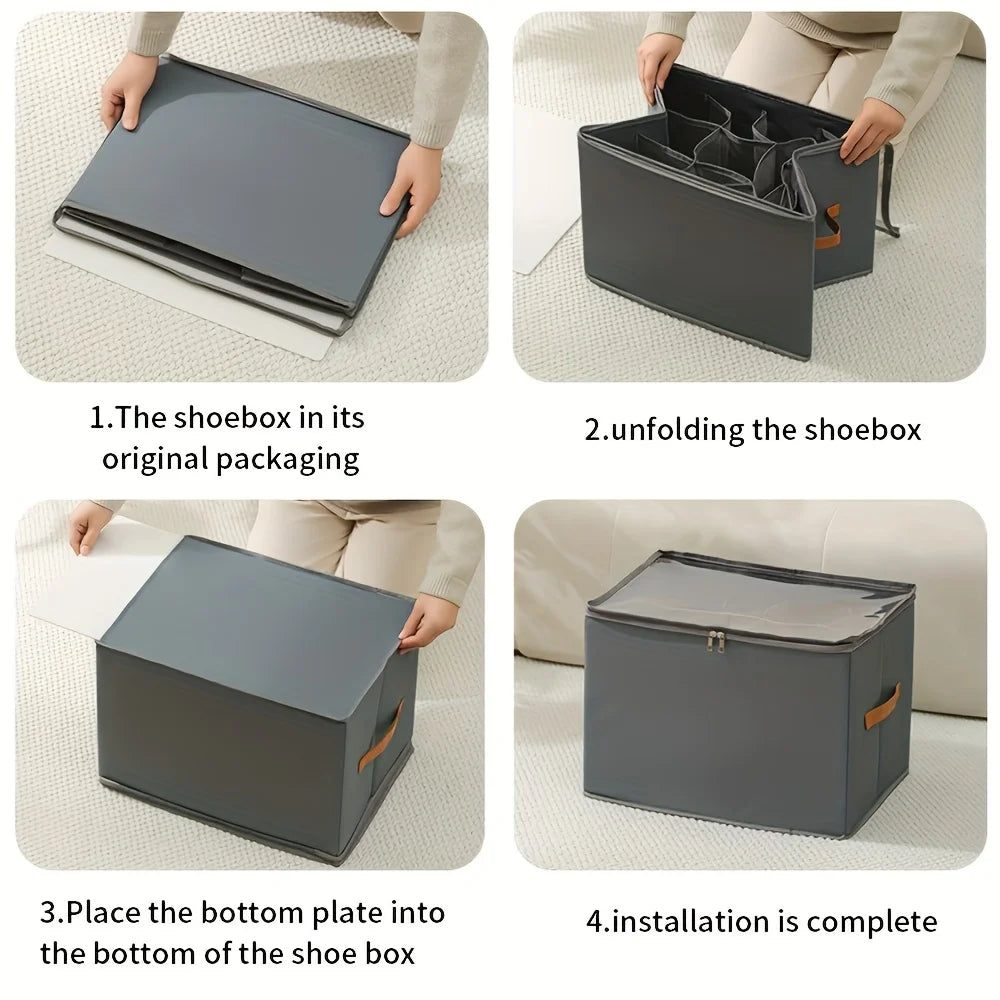 Foldable Oxford Fabric Shoe Storage Organizer