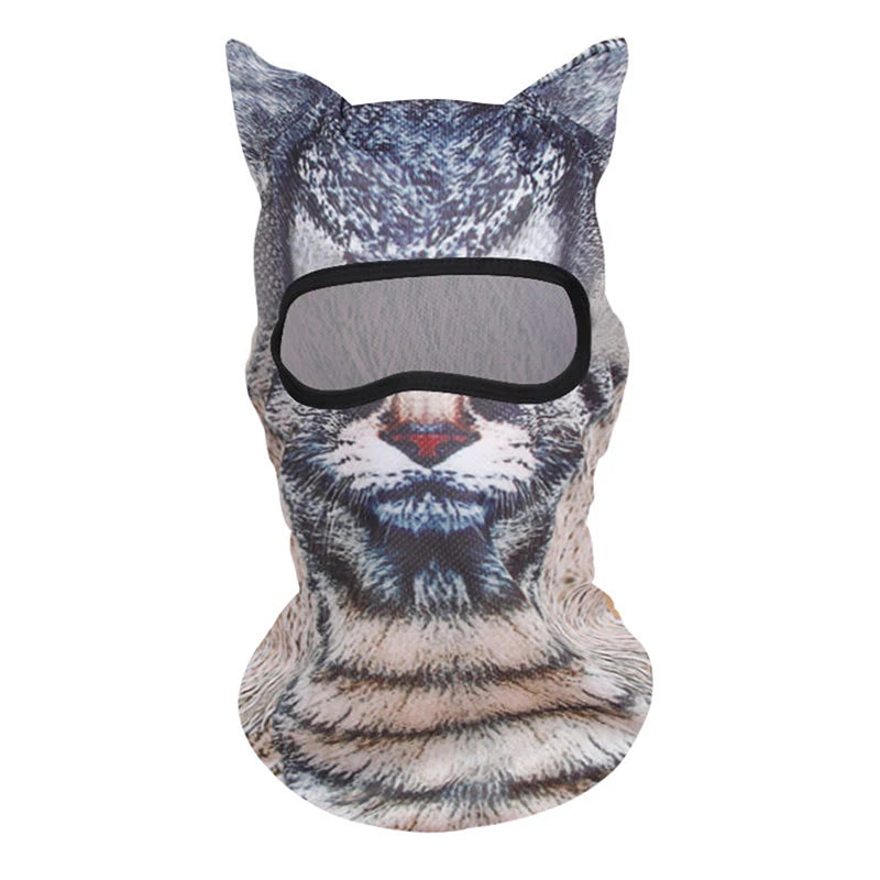 3D Animal Ski Mask — Cat & Husky Balaclava