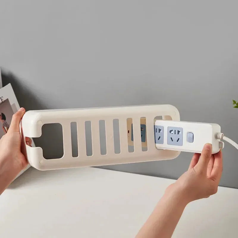 Bamboo-Lid Cable Management Box
