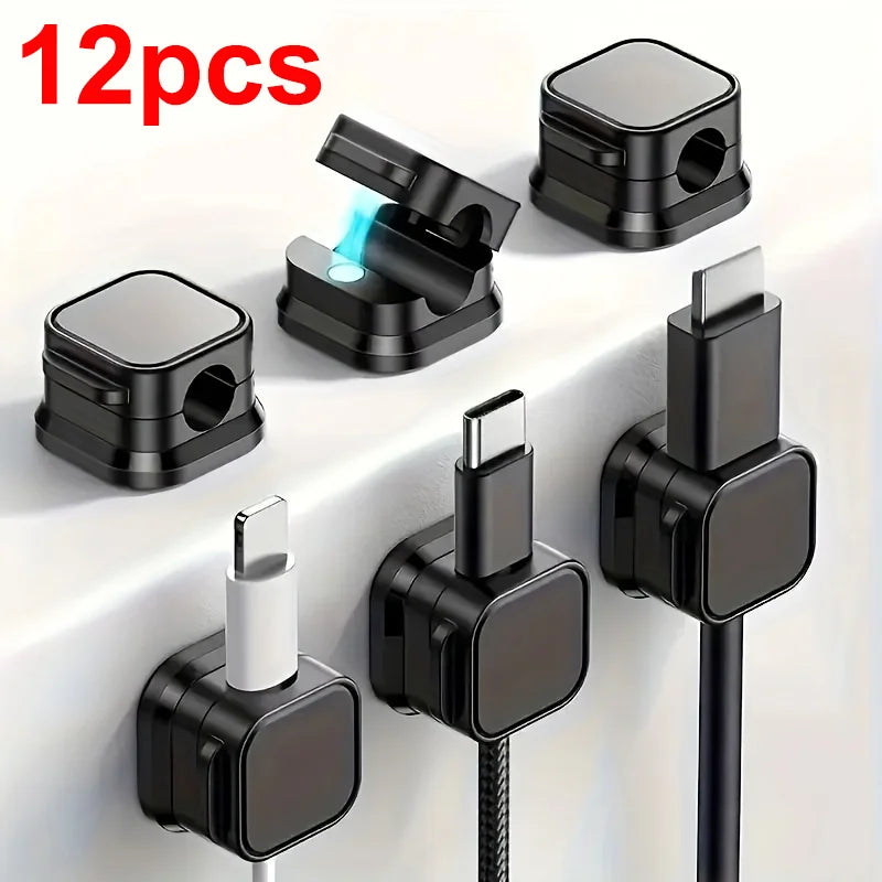 12-Piece Desk Cable Organizer Clips