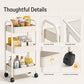 3-Tier Slim Metal Rolling Utility Cart