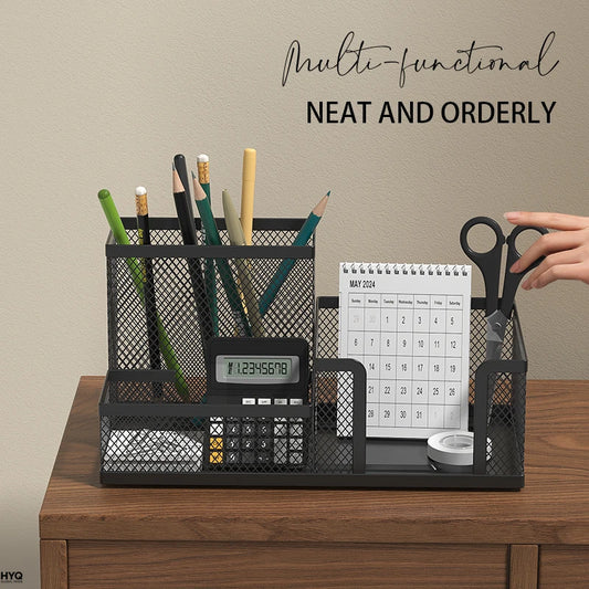 3-Compartment Mesh Desk Organizer — product image 1 of 9