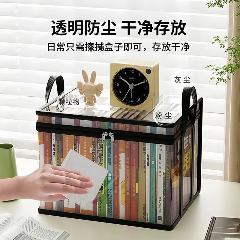 Foldable Zippered Book Storage Box
