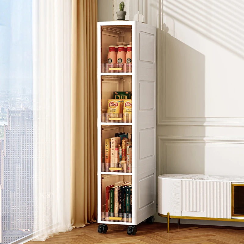 20 cm Slim Rolling Storage Cabinet, 3/4/5 Tiers