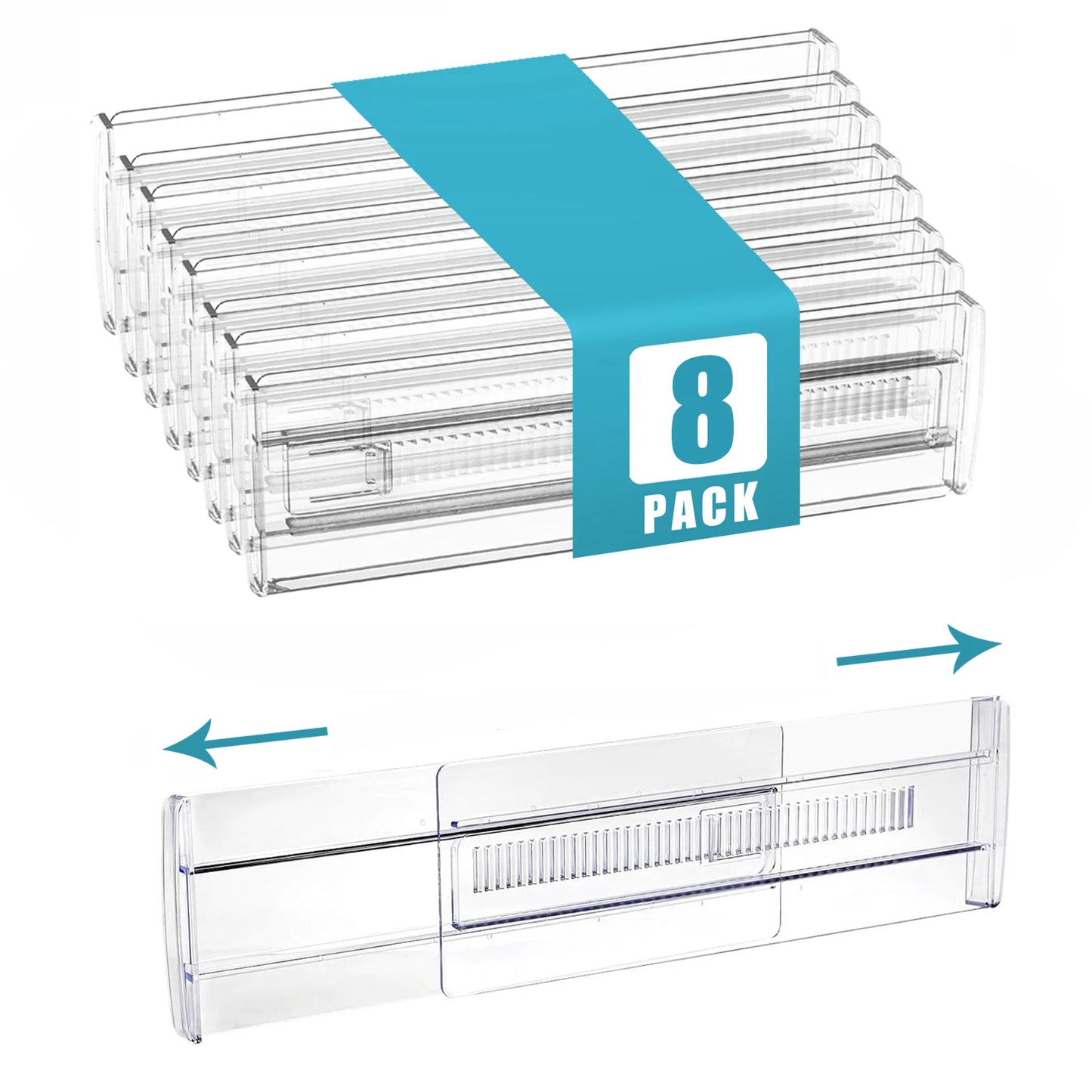 6/8/10/12-Pack Expandable Drawer Organizers