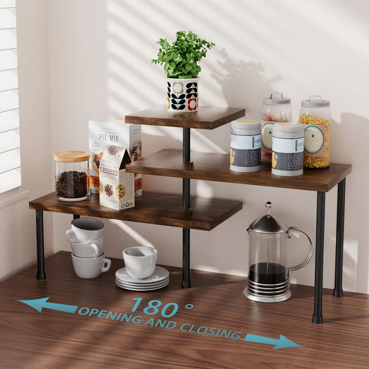3-Tier Movable Corner Countertop Organizer