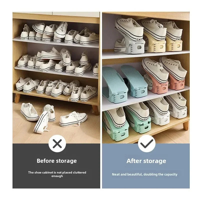 10-Piece Adjustable Shoe Slot Organizers