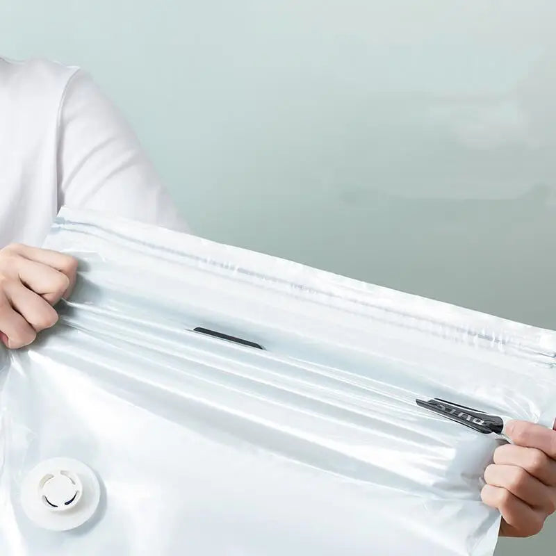 No-Pump Vacuum Storage Bags – Flat & Cubic Sizes