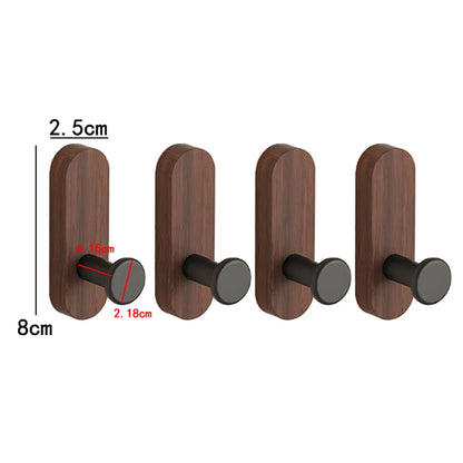 Self-Adhesive Walnut Wood Wall Hooks – 1, 2 or 4 Pack — product image 12 of 13