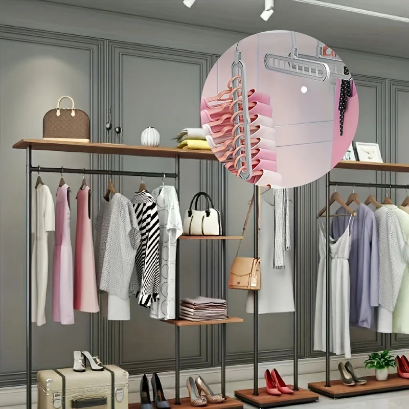 3-Piece 9-Hole Foldable Space-Saving Hangers