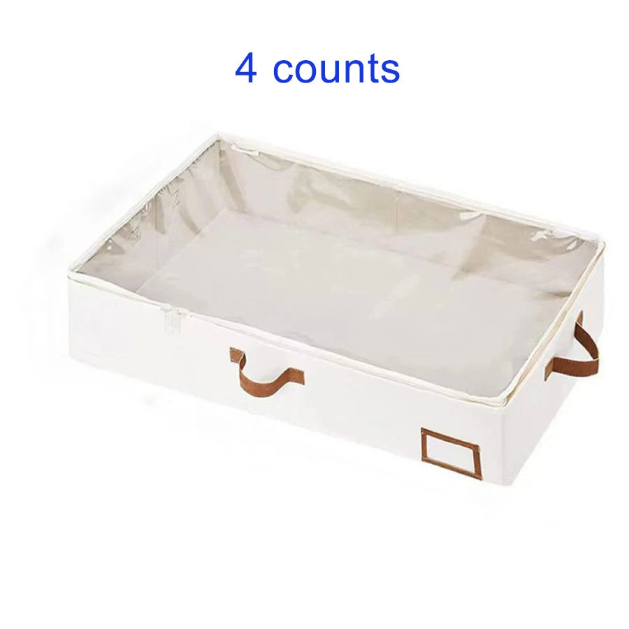 Under-Bed Blanket Organizer with Clear Window – 1 to 4 Pack