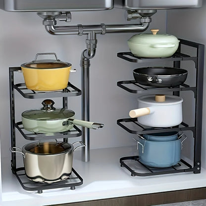 Adjustable Pot & Pan Organizer – 2 to 5 Tiers — product image 2 of 15