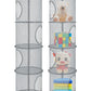 4-Compartment Foldable Hanging Mesh Organizer