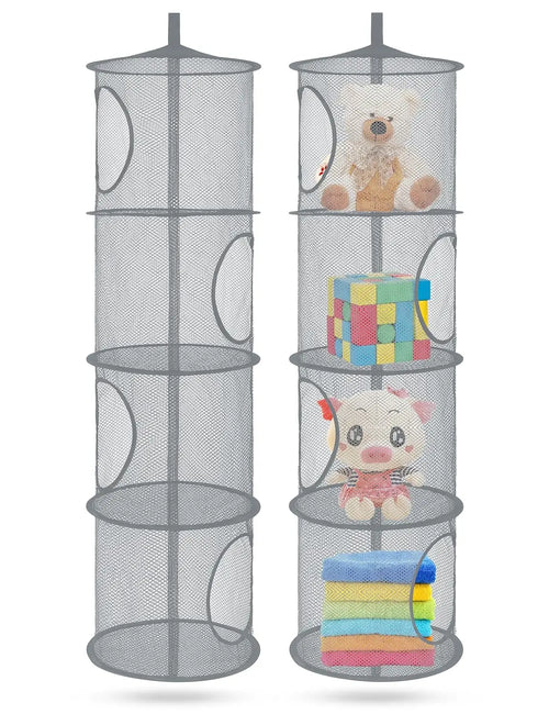 4-Compartment Foldable Hanging Mesh Organizer — product image 1 of 11