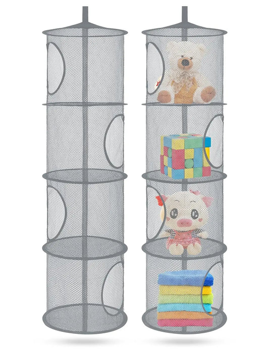 4-Compartment Foldable Hanging Mesh Organizer — product image 1 of 11