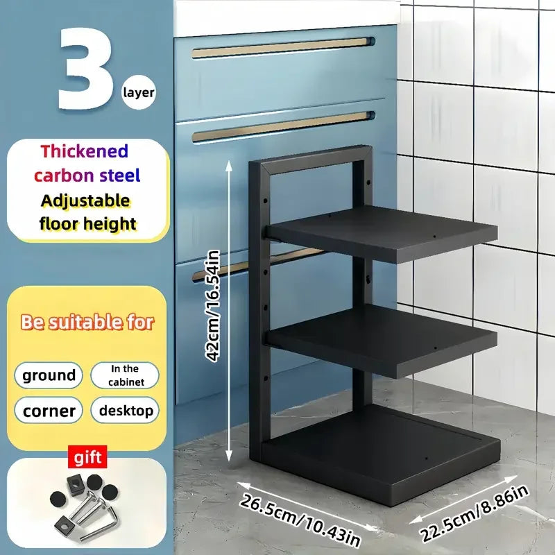 Adjustable Pot & Pan Organizer – 2 to 5 Tiers