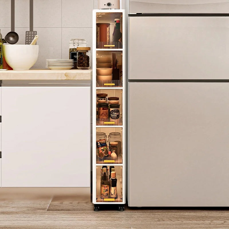 20 cm Slim Rolling Storage Cabinet, 3/4/5 Tiers