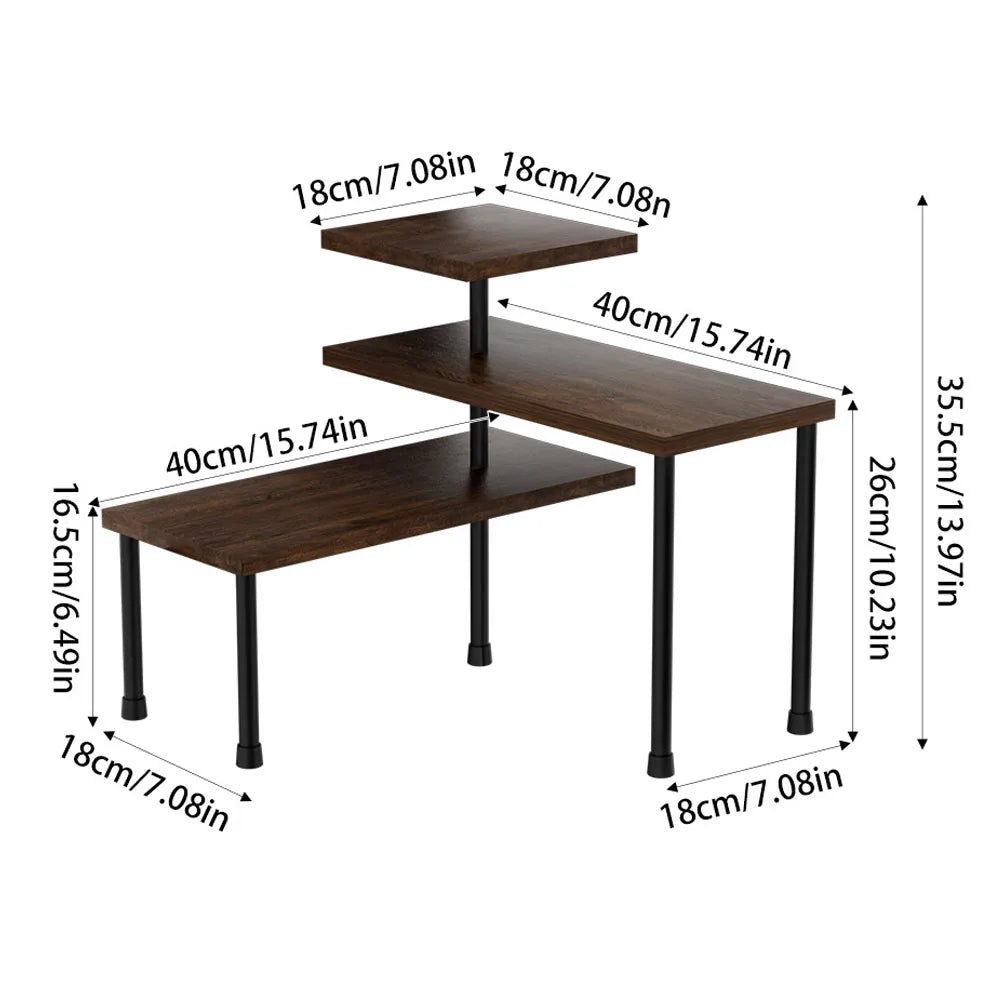 3-Tier Movable Corner Countertop Organizer