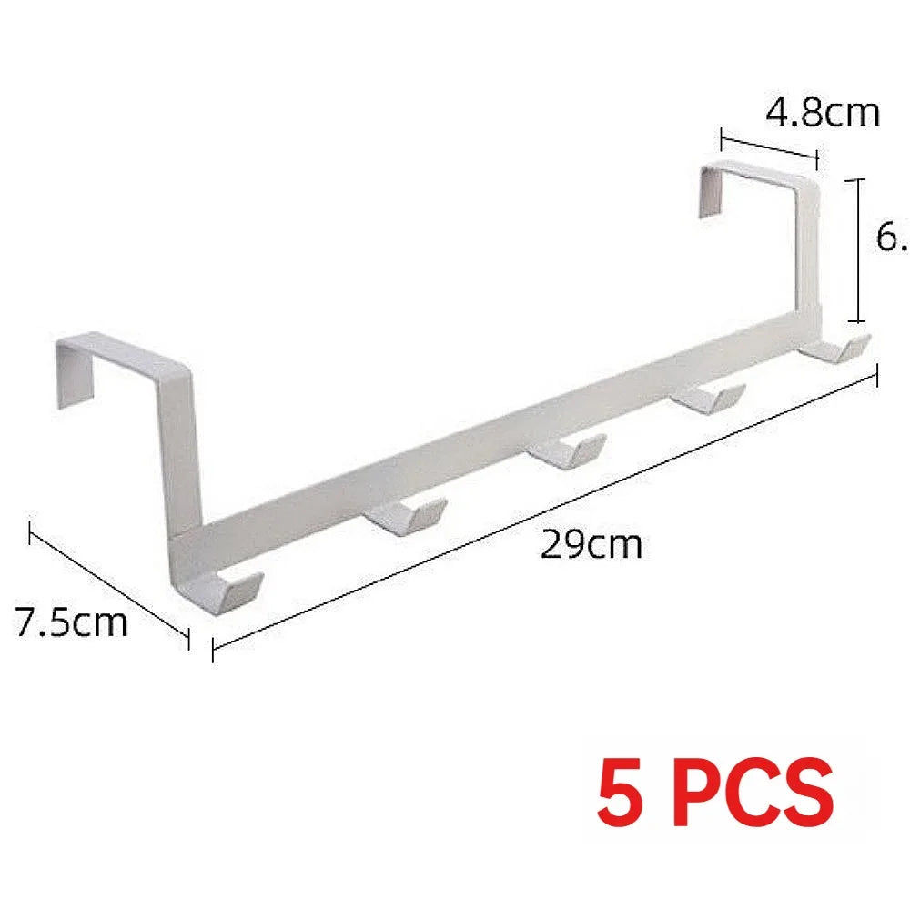 5-Hook Over-Door Organizer Rack