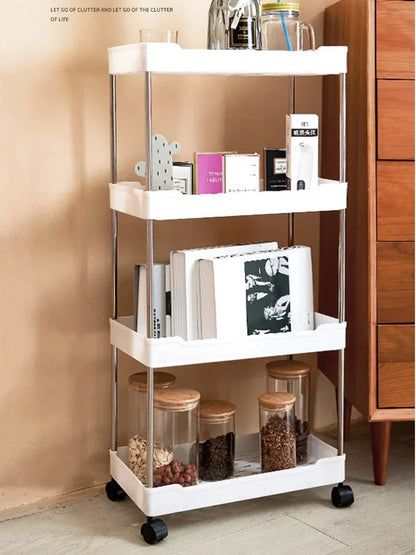 3/4-Tier Slim Rolling Storage Cart — product image 8 of 9